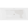 Mexen Vigo volně stojící vana 178,5 x 80 cm, bílá/černá, přepad kartáčovaný nikl - 51251788075-97