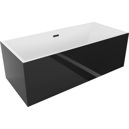 Mexen Vigo volně stojící vana 178,5 x 80 cm, bílá/černá, přepad černý - 51251788075-70