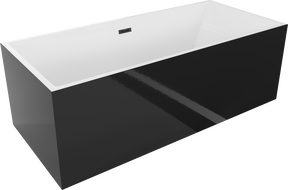 Mexen Vigo volně stojící vana 178,5 x 80 cm, bílá/černá, přepad černý - 51251788075-70