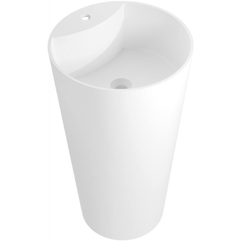 Mexen Onyx-02 volně stojící umyvadlo z konglomerátu 45 x 45 cm, bílá mat - 26544500