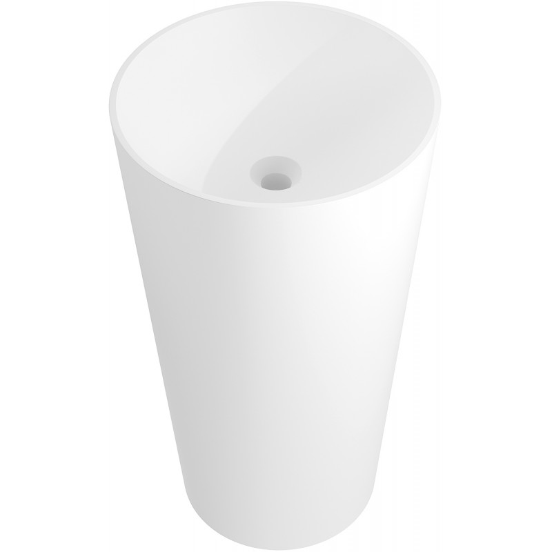 Mexen Onyx-03 samostatně stojící umyvadlo z konglomerátu 45 x 45 cm, bílá mat - 26534500