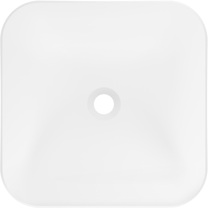 Mexen Ria volně stojící umyvadlo z konglomerátu 45 x 45 cm, bílá mat - 26584500