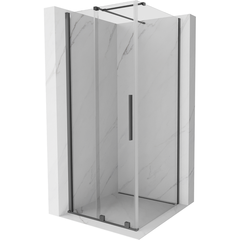 Mexen Velar posuvná sprchová kabina 90 x 90 cm, transparentní, gun metal - 871-090-090-01-95