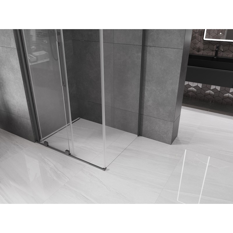 Mexen Velar posuvná sprchová kabina 110 x 100 cm, průhledná, gun metal - 871-110-100-01-95