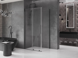 Mexen Velar sprchový kout posuvný 120 x 100 cm, průhledný, gun metal - 871-120-100-01-95