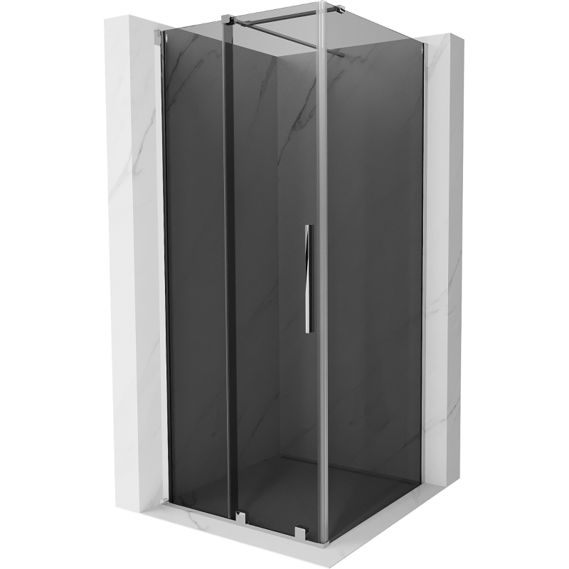 Mexen Velar posuvná sprchová kabina 90 x 90 cm, grafit, chrom - 871-090-090-41-01