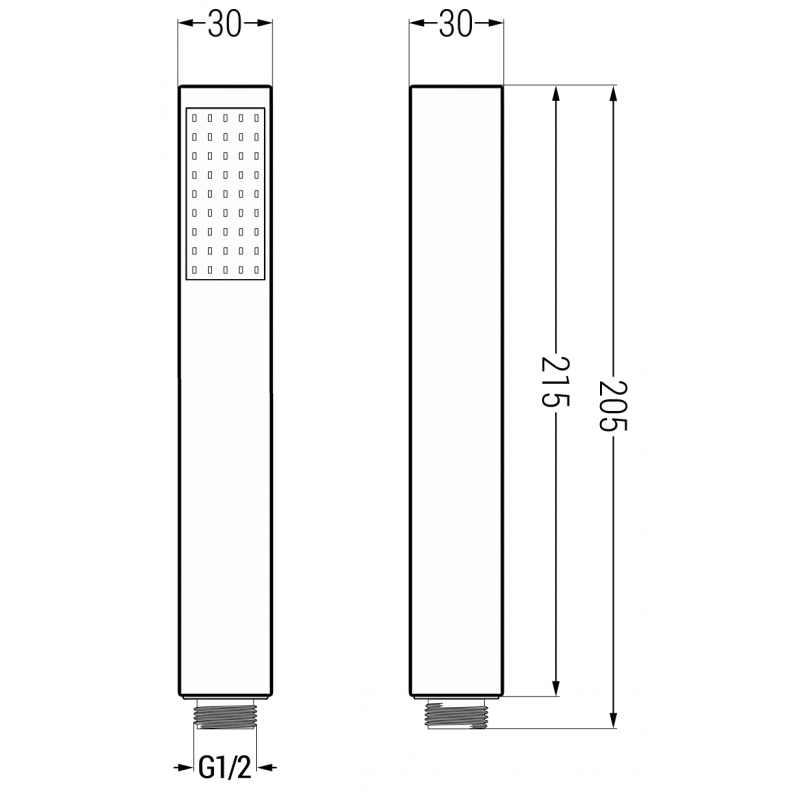 Mexen R-77 jednofunkční sprchová hlavice, chrom - 79577-00