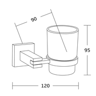 Mexen Vane kelímek na kartáčky, chrom - 7020938-00