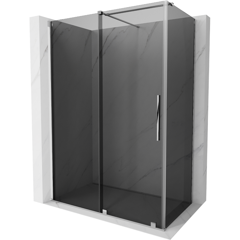 Mexen Velar posuvná sprchová kabina 140 x 70 cm, grafit, chrom - 871-140-070-41-01