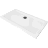 Mexen Flat obdélníkový sprchový kout slim 120 x 70 cm, bílý, sifon černý - 40107012B