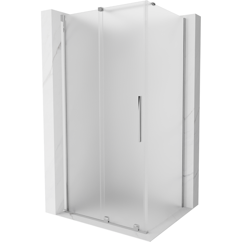 Mexen Velar sprchový kout posuvný 100 x 70 cm, matné sklo, chrom - 871-100-070-31-01