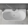 Mexen Oval+ volně stojící přístěnná vana 170 x 80 cm, bílá, chromový přepad - 52681708000-01