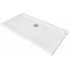 Mexen Flat sprchová vanička obdélníkový slim 120 x 70 cm, bílá, sifon zlatý - 40107012G