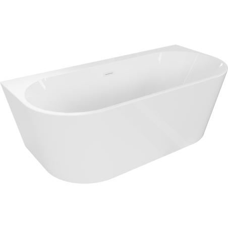 Mexen Oval+ volně stojící vana ke zdi 170 x 80 cm, bílá, bílý přepad - 52681708000-20
