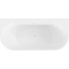 Mexen Oval+ volně stojící vana ke zdi 170 x 80 cm, bílá, bílý přepad - 52681708000-20