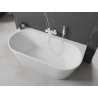 Mexen Oval+ volně stojící vana ke zdi 170 x 80 cm, bílá, bílý přepad - 52681708000-20