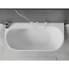 Mexen Oval+ volně stojící vana ke zdi 170 x 80 cm, bílá, bílý přepad - 52681708000-20