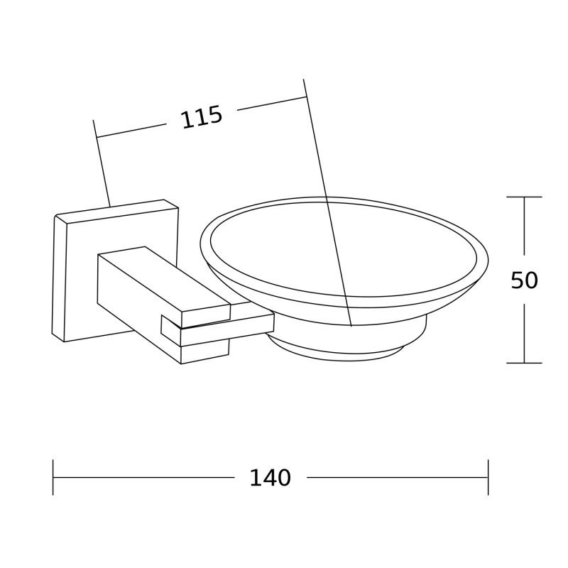 Mexen Vane mýdlenka, černá - 7020939-70