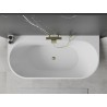 Mexen Oval+ volně stojící vanová nádrž přisazená ke zdi 170 x 80 cm, bílá, přepad zlatý - 52681708000-50