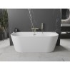 Mexen Oval+ volně stojící vana u stěny 170 x 80 cm, bílá, přepad zlatý kartáčovaný - 52681708000-55