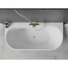 Mexen Oval+ volně stojící vana u stěny 170 x 80 cm, bílá, přepad zlatý kartáčovaný - 52681708000-55
