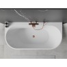 Mexen Oval+ volně stojící vana ke stěně 170 x 80 cm, bílá, přepad růžové zlato - 52681708000-60