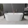 Mexen Oval+ volně stojící přisazená vana 170 x 80 cm, bílá, přepad měď kartáčovaná - 52681708000-65