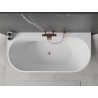 Mexen Oval+ volně stojící přisazená vana 170 x 80 cm, bílá, přepad měď kartáčovaná - 52681708000-65