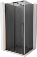 Mexen Velar sprchový kout posuvný 110 x 120 cm, grafit, růžové zlato - 871-110-120-41-60