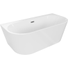 Mexen Oval+ volně stojící přístěnná vana 170 x 80 cm, bílá, přepad gun metal - 52681708000-95
