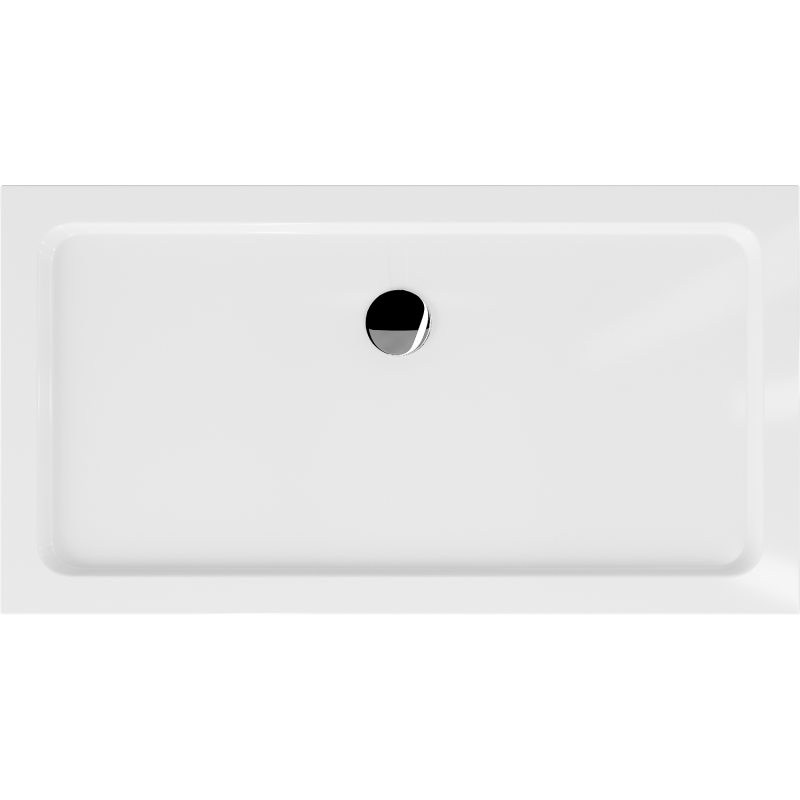 Mexen Flat obdélníková vanička slim 120 x 70 cm, bílá, sifon chrom - 40107012