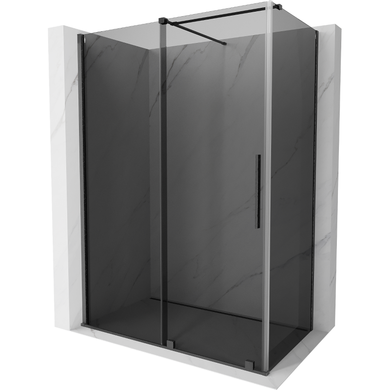 Mexen Velar sprchový kout posuvný 130 x 70 cm, grafit, kartáčovaná gun gray - 871-130-070-41-66