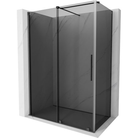Mexen Velar sprchová kabina posuvná 130 x 75 cm, grafit, gun gray kartáčovaný - 871-130-075-41-66