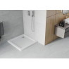 Mexen Flat čtvercový sprchový kout slim 100 x 100 cm, bílý, sifon chrom - 40101010