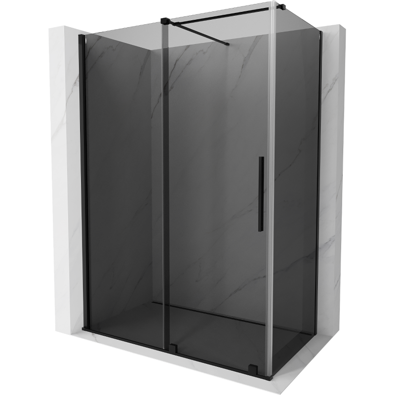 Mexen Velar posuvná sprchová kabina 140 x 80 cm, grafit, černá - 871-140-080-41-70