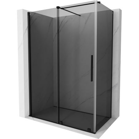 Mexen Velar sprchový kout posuvný 150 x 70 cm, grafit, černý - 871-150-070-41-70