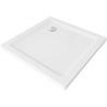 Mexen Flat čtvercový sprchový kout slim 90 x 90 cm, bílý, sifon chrom - 40109090