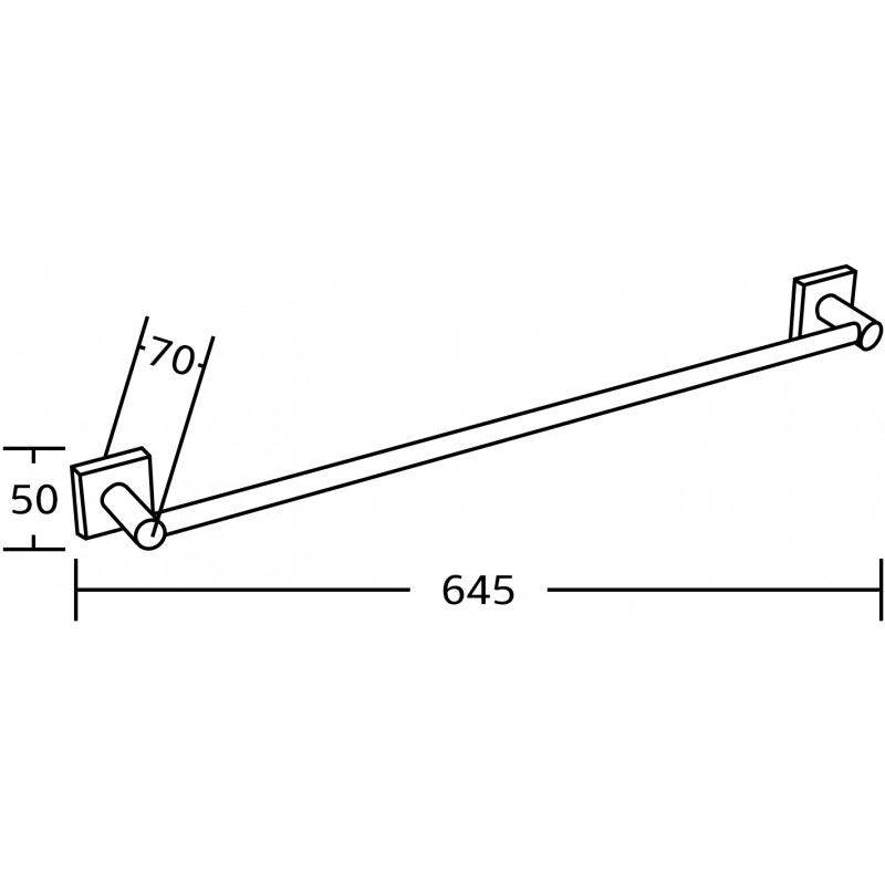Mexen Rufo věšák na ručníky, chrom - 7050924-00