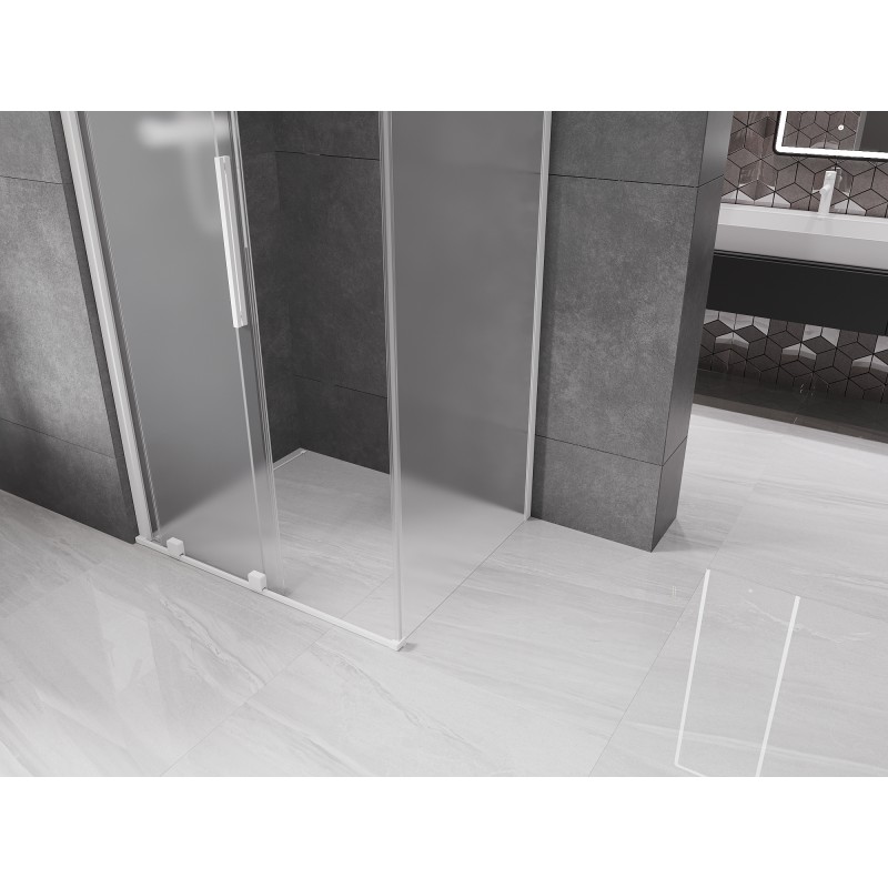 Mexen Velar sprchový kout posuvný 100 x 80 cm, mat, bílý - 871-100-080-31-20