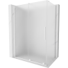 Mexen Velar sprchový kout posuvný 150 x 90 cm, mrazivý, bílý - 871-150-090-31-20