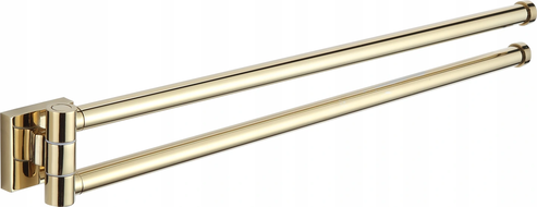 Mexen Rufo dvojitý otočný věšák na ručníky, zlatý - 7050925-50