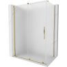 Mexen Velar sprchový kout posuvný 130 x 70 cm, matný, zlatý - 871-130-070-31-50