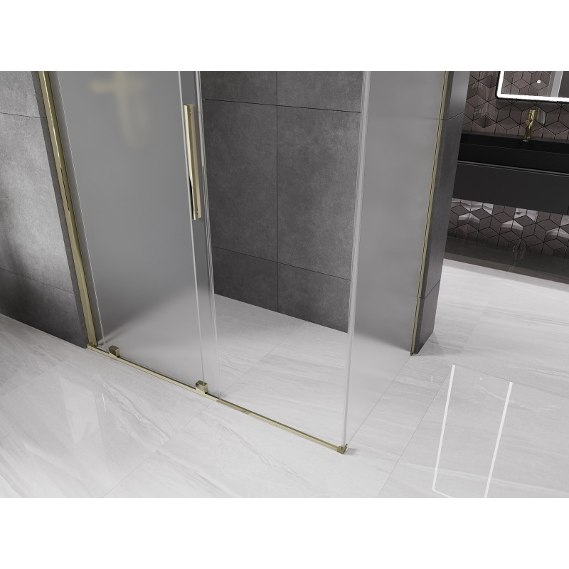Mexen Velar posuvná sprchová kabina 140 x 80 cm, mat, zlatá - 871-140-080-31-50