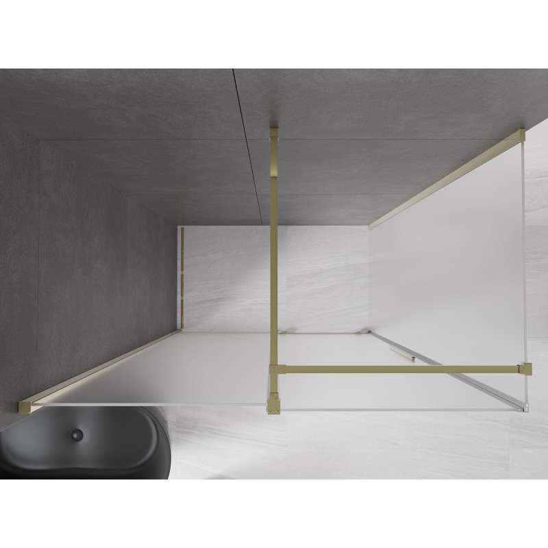 Mexen Velar posuvná sprchová kabina 140 x 80 cm, mat, zlatá - 871-140-080-31-50
