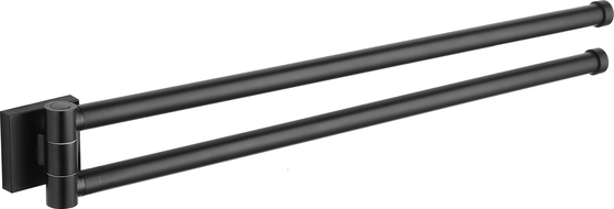 Mexen Rufo dvojitý otočný držák na ručníky, černý - 7050925-70