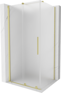 Mexen Velar sprchový kout posuvný 90 x 75 cm, matný, zlatý kartáčovaný - 871-090-075-31-55
