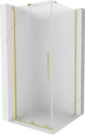 Mexen Velar posuvná sprchová kabina 100 x 100 cm, matná, zlatý kartáčovaný - 871-100-100-31-55