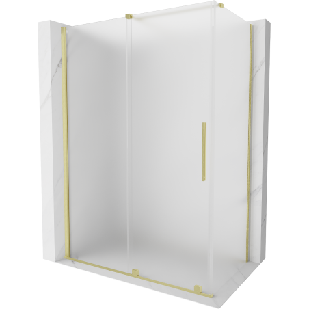 Mexen Velar sprchový kout posuvný 150 x 85 cm, matný, zlatý kartáčovaný - 871-150-085-31-55