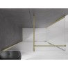 Mexen Velar sprchový kout posuvný 150 x 90 cm, mat, zlatý kartáčovaný - 871-150-090-31-55