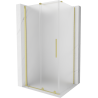 Mexen Velar zasouvací sprchový kout 130 x 85 cm, matný, zlatý kartáčovaný - 871-130-085-31-55